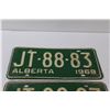 Image 2 : Pair of Alberta License Plates - 1968