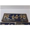 Image 3 : Pair of Alberta License Plates and Single Plate- 1970