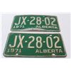 Image 3 : Pair of Alberta License Plates - 1971