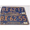 Image 3 : (2) Pair of Alberta License Plates - 1973