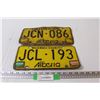 Image 1 : (2) Alberta License Plates - 1980's