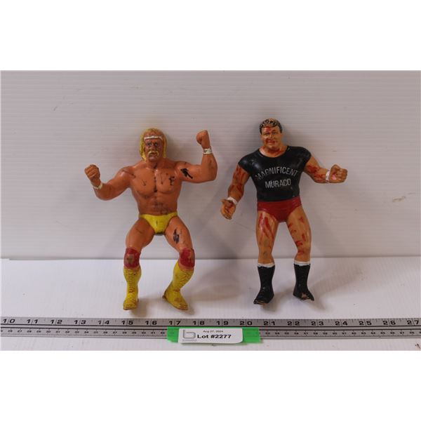 WWE Titan Sports Rubber Wrestlers: Hulk Hogan & Magnificent Muraco