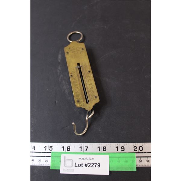 Chatillon Brass Hanging Scale - 8" Long