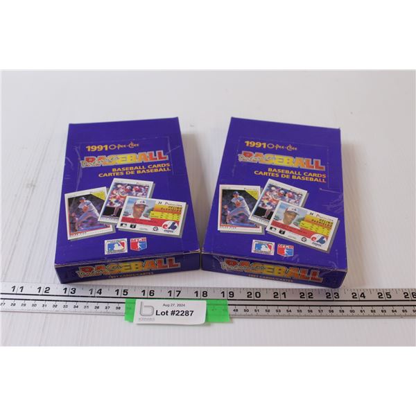 (2) OPC Baseball Trading Cards - 1991 Edition