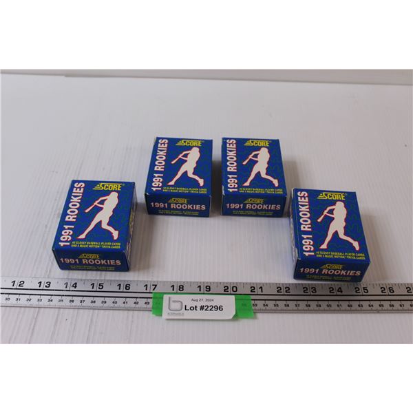 (4) Score Baseball Trading Cards