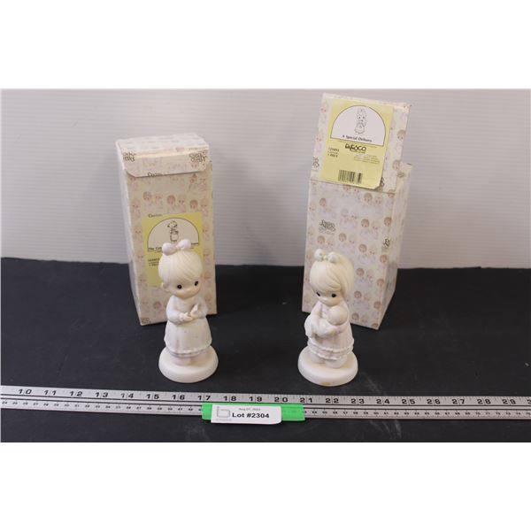 (2) Precious Moments Figurines: Special Delivery & God Delivers - 5.5" Tall