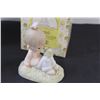 Image 2 : (2) Precious Moments Figurines: Love is Kind & Happy Trip - 5.5" Tall
