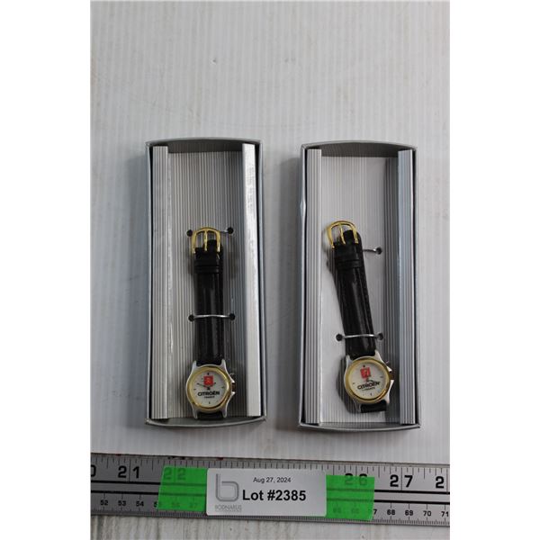 (2) Citroen Quartz Watches - Untested