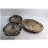 Image 3 : Silver Plate, Basket and Tray