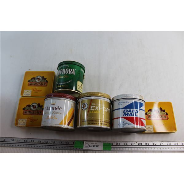 (3) Cigarette Tins and (4) Tobacco Tins