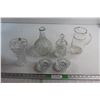 Image 1 : Crystal Candle Holder Set, Glass Decanter, Vase and Assorted Glassware