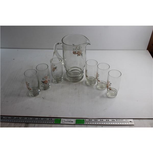 Pitcher and (6) Glasses