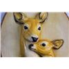 Image 2 : (3) Deer Head Chalkware Wall Decorations