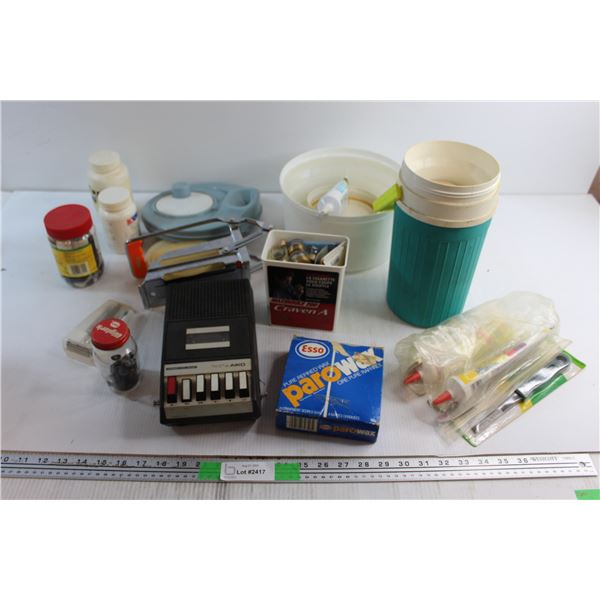 Salad Mixer, Aiko Recorder. Esso Wax, Acrylic Latex and Assorted Items