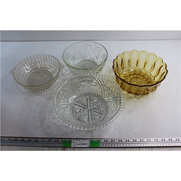 (4) Glass Serving Bowls 11''