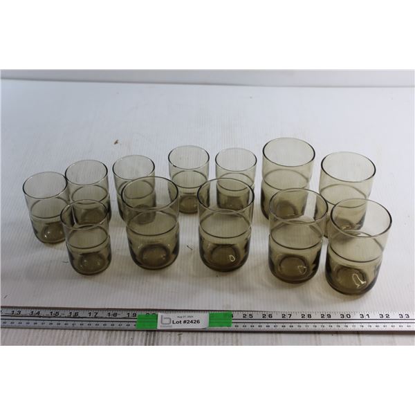 (12) Smokie Glass Glasses - 2 Sizes