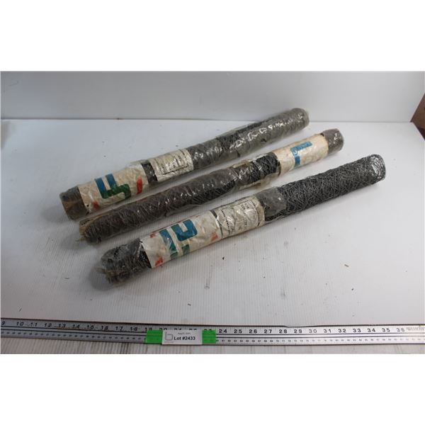 (3) Chicken Wire Rolls 24'' x 25'