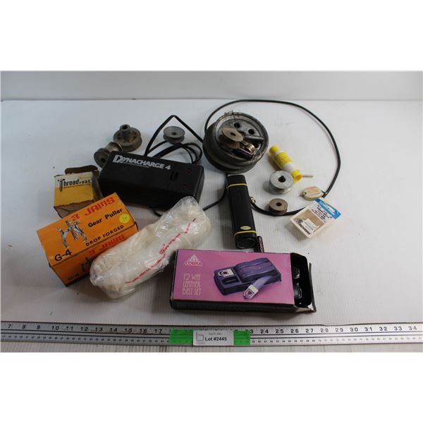 Dynacharge 4, Gear Puller, Cobra 12 Way Leather Belt Set and Assorted Items