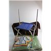 Image 3 : Folding Chair, (4) Storage Containers and Lounge Chair Pad