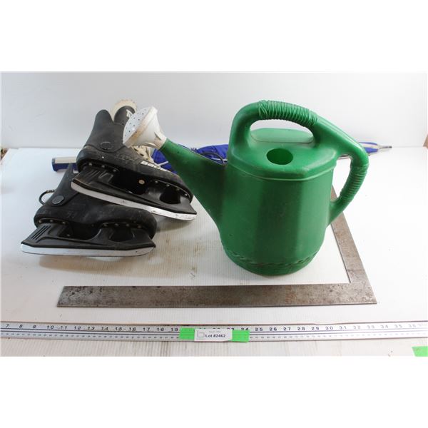 Carpenters Square, Watering Can, Umbrella, Car Antenna and Bauer Hockey Skates - Size 10