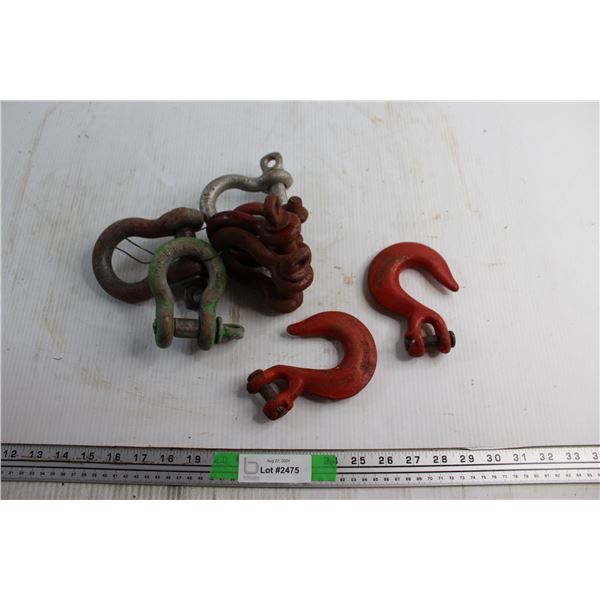 (2) Hooks and (6) Shackles