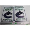 Image 1 : (2) Parking Reserved Canucks Fans Only Signs 18'' x 12''