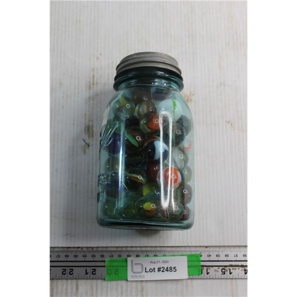 Jar with Assorted Marbles