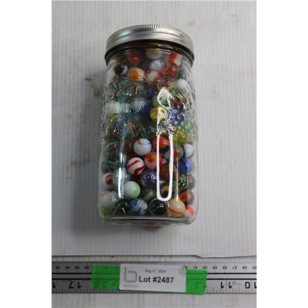 Jar with Assorted Marbles