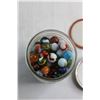 Image 3 : Jar with Assorted Marbles