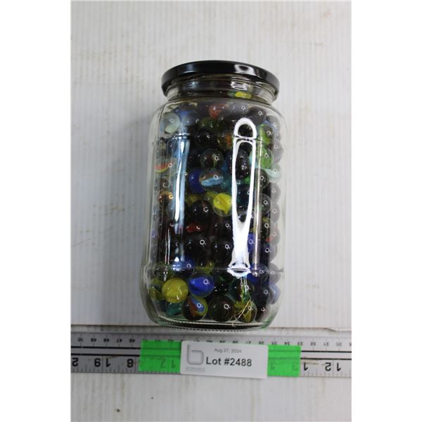 Jar with Assorted Marbles