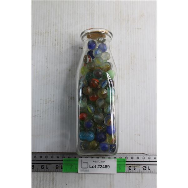 Bottle with Assorted Marbles