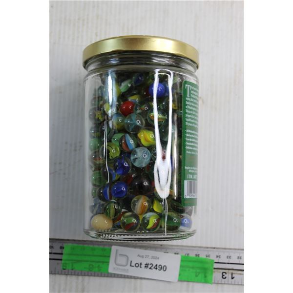 Jar with Assorted Marbles