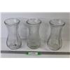 Image 1 : (3) Glass Vases (8.5" tall)