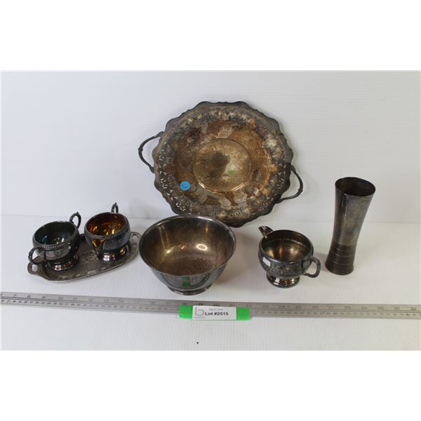 Vintage Plated - Sugar & Creamers - Trays - Bowl - Cup