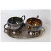 Image 3 : Vintage Plated - Sugar & Creamers - Trays - Bowl - Cup