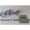 Image 1 : (2) Plastic Bullet Style Lights - Metal Case w/Starbucks Sticker (dented)