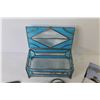 Image 3 : Stained Glass Trinket Box - Postcards - Lock w/Key - (2) Watch Heads - Case Belt Buckle - Stamps - C
