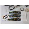 Image 6 : Stained Glass Trinket Box - Postcards - Lock w/Key - (2) Watch Heads - Case Belt Buckle - Stamps - C