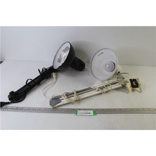 (2) Expandable Lamps w/Clamps (both working)