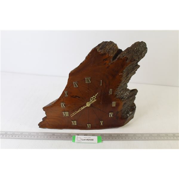 Live Edge Battery Operated Desk Clock (16" x 1.5" - untested)