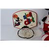 Image 2 : Mickey Slam Dunk Basketball Net (broken) - Stuffed Mickey Mouse - (2) Plastic Dinosaurs - Books - St