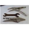 Image 3 : Pickle Fork - Sm Hacksaw - (2) Vice Grips - Parts Cleaning Brush - Wrench