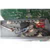 Image 4 : Galvanized Tool Box w/Tray - Saw Blades - Puller - Misc. Items