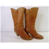 Image 2 : Tan Leather Cowboy Boots-Size 7.5