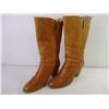 Image 3 : Tan Leather Cowboy Boots-Size 7.5