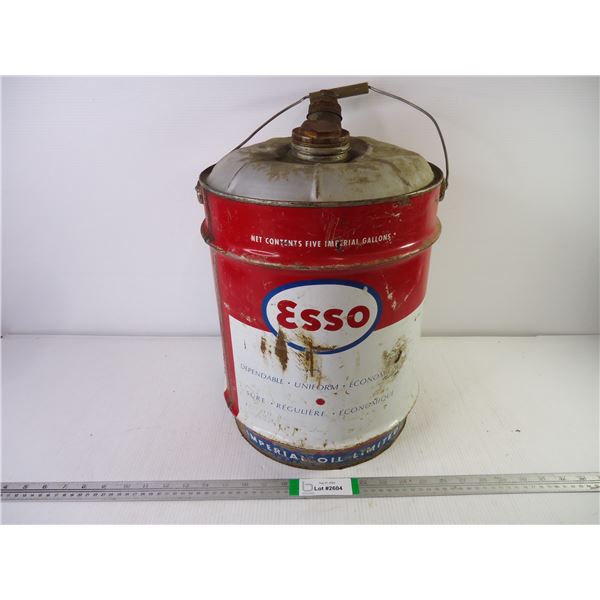 *ESSO 5 Gallon Vintage Oil Can