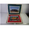 Image 1 : (2) Homemade Framed Tractor Pictures in 20"x16" Frames (some frame and broken glass damage)