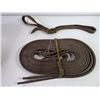 Image 5 : Split Reins, Leather Strap and Pair of Stirrups