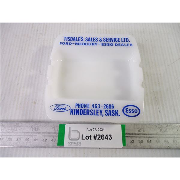 Vintage ESSO/Ford Ashtray from Kindersley Saskatchewan