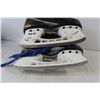 Image 5 : Pair of Fila Size 3 Figure Skates, Pair of Bauer Size 2 Hockey Skates, Blue Recycling Bin